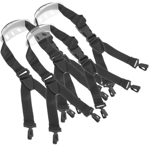 SHINEOFI Correa de Barbilla de Nylon y Plástico para Casco Profesional Ajustable 2 Piezas Fácil de Instalar para Seguridad y Uso en Cascos Duros