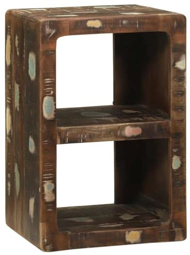 vidaXL Armario de Almacenamiento de Medios Rústico de Madera Maciza Recuperada con Único Acabado Multicolor | Diseño Compacto para Sala de Estar y Dormitorio Hecho a Mano Durable Unidad Pequeña Muebl