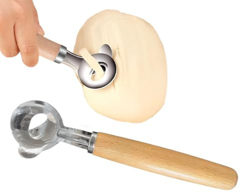 TocaFeank Sbuccia Cactus | Attrezzo per Rimuovere Spine di Cactus con Manico in Legno | Utensile da Cucina Manuale per Frutta e Verdura