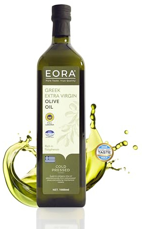 EORA Premium Greek Extra Virgin Olive Oil 1L (New Harvest 25/26) – High Polyphenols, Cold Pressed, Very low Acidity ~0.35%, – Single Origin P.G.I. Lakonia, Greece.