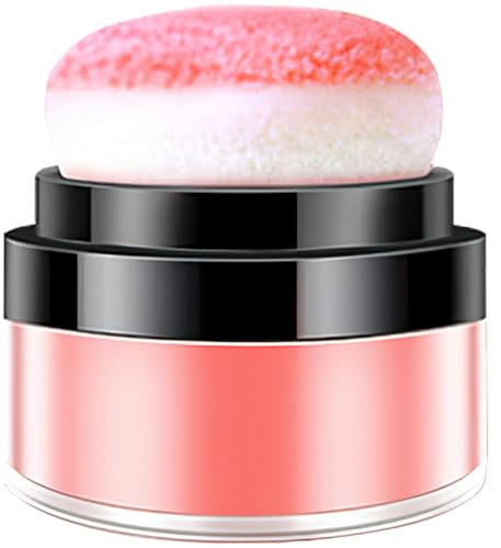 IMIKEYA Blush Coussin Léger 1 Corail Rouge Poudre Scintillante Visage Maquillage Illuminateur Blush pour Femmes Texture Soyeuse et Tenue Naturelle