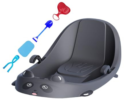 laxreheye Luges pour - Sport d'hiver avec Dossier | Luge pour avec Frein Intégré,pour Garçons Filles dÂge Préscolaire Collines Enneigées Parc Jardin Arrière Cour de