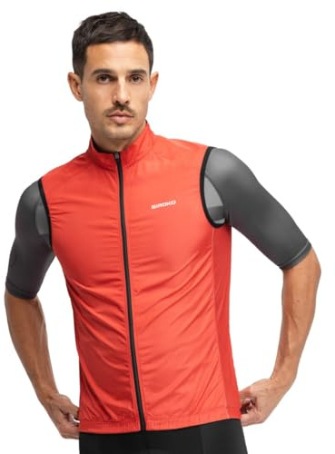 SIROKO - Chaleco Cortavientos de Ciclismo V1 Cordal - M - Rojo
