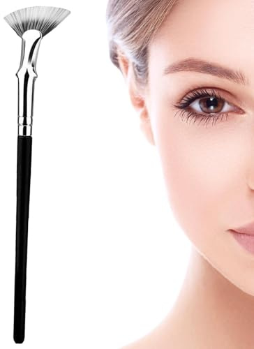 Mascara Fan Brush - Cepillo para pestañas en forma de abanico con cerdas | de doble capa | Perfecto para separar y alargar cada pestaña, adecuado para profesionales del maquillaje, principiantes,