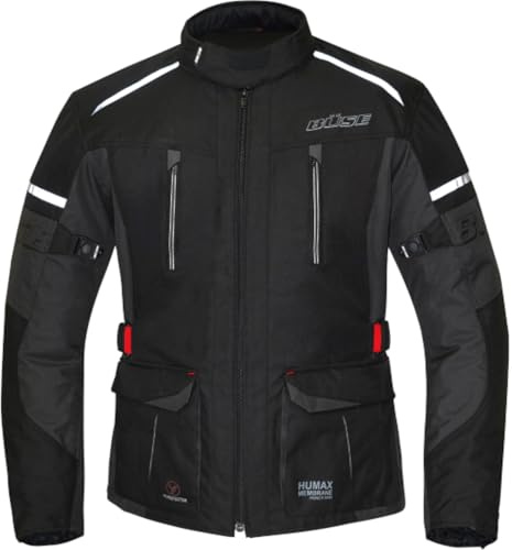 Büse Rider Wasserdichte Kinder Motorrad Textiljacke, Schwarz/Anthrazit, Größe 140