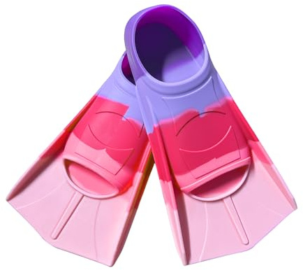 Pinne da nuoto, Pinne Corte in Silicone, Pinne da Allenamento Per Nuoto, Pinne da snorkeling in silicone per unisex, Comode Pinne da Allenamento, allenamento in acqua libera, snorkeling (XXXS)