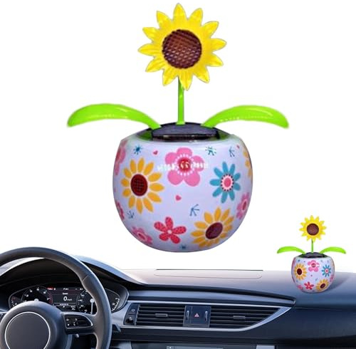 Fiori ballerine - Decorativo movimento automatico | Ideale per auto, scrivania, ufficio, tavola, decorazione divertente, energia solare