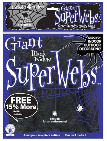 Rubie's Official Large Black Spider Web, Halloween Decoration Halloween
