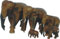 Kunsthandwerk Asien 1 Elefant laufend, Holz-Elefant (7 cm)