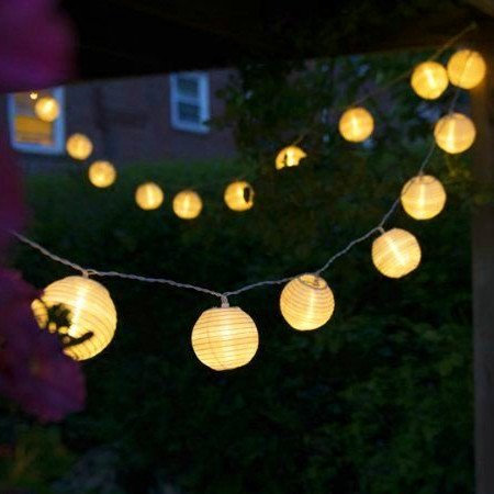 Uping® Led Lichterkette 20er Batterienbetriebene Lampions Laterne für Party, Garten, Weihnachten, Halloween, Hochzeit, Beleuchtung Deko usw. 3,6M warmweiß