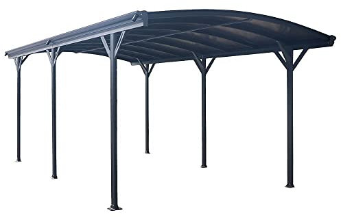 HOME DELUXE - Design Carport - FALO, Anthracite - Dimensions : 505 x 300 x 226/240 cm - matériel de Montage Inclus I Abri pour Voiture Garage Abri