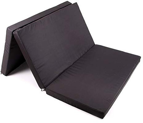 Premium Schlafauflage für Caddy & Combo Life | Klappmatratze 185x120x6 cm, Schwarz | Faltbare Matratze für Bus, Kaltschaum Matratze Camping