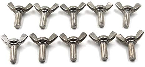 Juego de tornillos de mariposa de acero inoxidable 304 M8x10 con tornillo de mariposa de 10 piezas