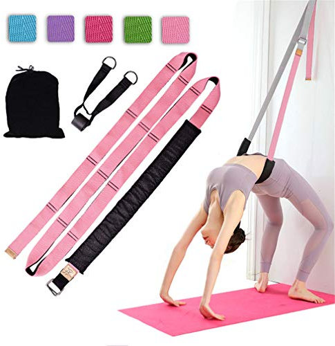 Dance Lower Waist Training, Back Bend Assist Trainer-to Improve Back and Waist Flexibility, Flexibility Stretching Leg Stretcher Strap for Yoga, Ballet, Dancing, Gymnastics Cheerleading (pink)