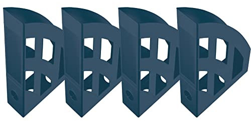 Helit H2661034 - Cartella portariviste the green bridge, DIN A4-C4, in plastica riciclata, certificata Blue Angel, blu, 4 pz.