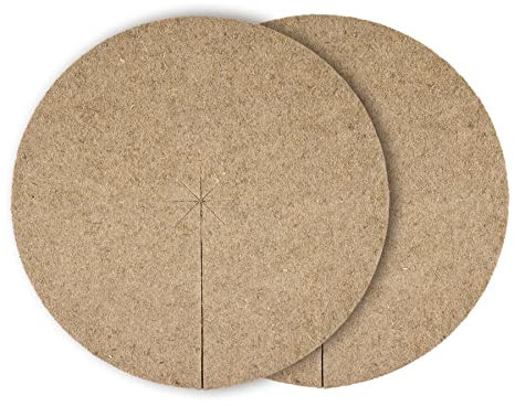 La cordeline Protection Plante lot 2 disques de Chanvre 40cm 600g/m² - Plante Pot, protège Froid et Mauvaises Herbes, Naturelle