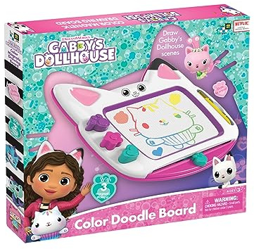 Gabby's Dollhouse - Color Doodle Board - Planche à griffonner - Tableau Magique - Dessiner - Loisir Créatif - 38934, Dreamworks