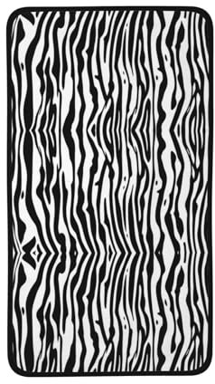 YYHWHJDE Handtuch mit Zebramuster, Korallen-Samt, 40,6 x 71,1 cm: hautfreundlich und bequem, gute Wasseraufnahme, keine Fusseln