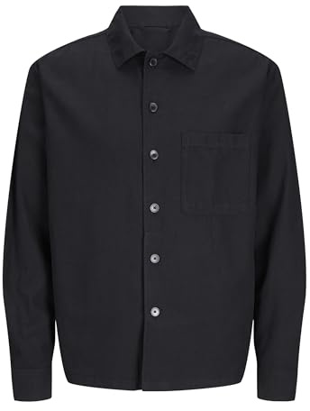 JACK&JONES JJEURBAN Edge - Maglia Oversize LS SN, Nero, XS