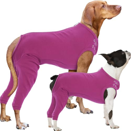 Nanaki Dog Wound Care Shirt - Sleeved Dog Recovery Suit To Stop Licking, Female-Male Surgery Onesie For Wound Healing