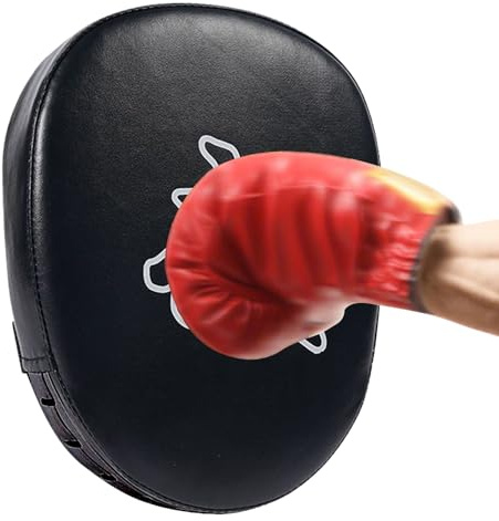 Zestivra - Cojín para artes marciales, objetivo de boxeo con mango estable - Dispositivo de entrenamiento ergonómico portátil para gimnasio, kickboxing, muay-tailandés, MMA, niños, adolescentes