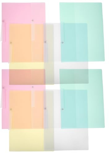 TEHAUX Cartelle di Presentazione con Clip Oscillante 10 Pezzi Organizer Portatile per Documenti con Apertura Laterale Cartelle Portadocumenti Leggere Pieghevoli per Ufficio Scuola e