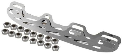 pistro Set di 2 lame in acciaio inox per pattini in linea e hockey su ghiaccio, facile installazione, 29 cm