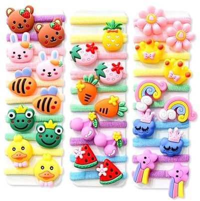 MOPZIJA 30 Pezzi Elastici Capelli Bambina, Elastici per Capelli, Accessori Capelli Bambina, Multicolore Ragazze Coda di Cavall, Bambini Multicolori Accessori Codini Piccoli Colorati Elasticis