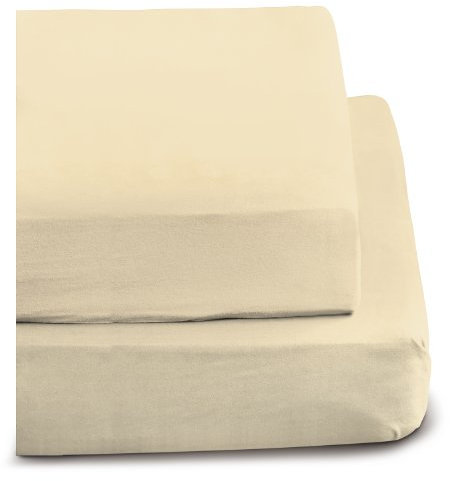 Irisette 0006_40_148177 Merkur, Biber-Spannbetttuch, 100 x 200 cm, gelb