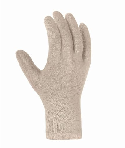 texxor 24 Stück Baumwolltrikot-Handschuhe 1500, mittelschwer, Packung, weiß, 8/M, Baumwolltrikothandschuhe, Arbeitshandschuhe, Schutzhandschuhe