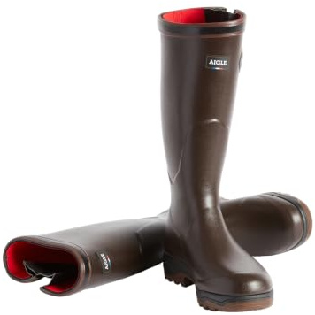 Aigle PARCOURS 2 ISO – Men's insulated anti-fatigue boots, cold protection | Premium rubber, adjustable buckle | Ultra-grip, non-slip triple-density sole | 100% waterproof | Made in France
