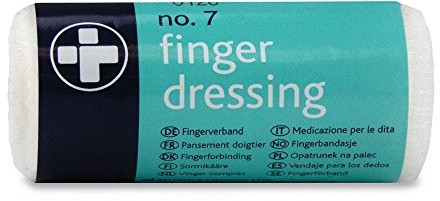 Reliance Medical Finger Dressing Wound, Ideal for Food Areas, Injuries, Preventing Infections, Finger Dressing with Bandage in Box, Pack of 10