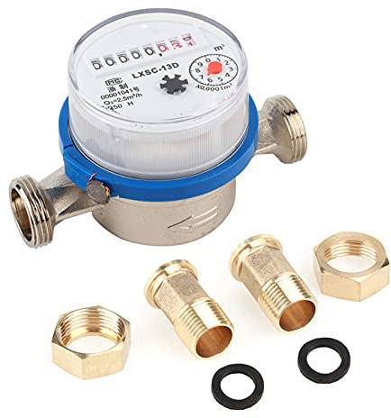 15mm 1/2 Compteur d'eau froide en plastique pour la maison de jardin Outils de mesure pour la table sèche à débit d'eau unique
