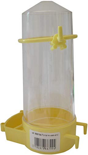 Aime Fontaine À Eau pour Oiseaux, pour Tout Type De Cage pour Oiseau, Jaune, 1 Unité (Lot de 1)