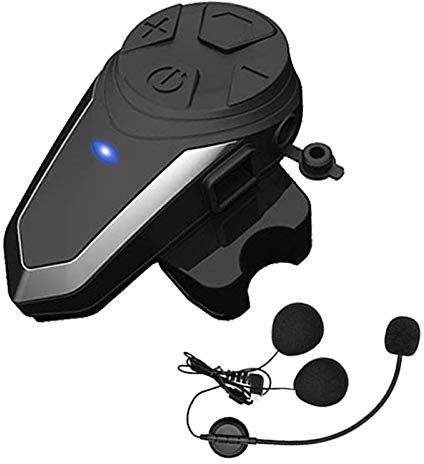 Yaconob Motorcycle Bluetooth Headset BT-S3NS 1000m Motorcycle Helmet Bluetooth Radio Intercom Wireless Interphone to 2-3 Riders (Waterproof/Handsfree/Stereo Music/FM Radio/GPS/MP3 (1 Pack)