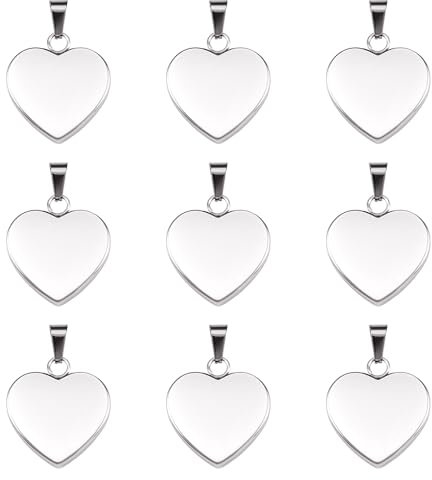 PandaHall Stempelanhänger aus Edelstahl, Blanko, Metall