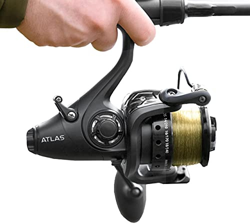 ATLAS Baitrunner Reel [6000-serien] - Baitrunner rullar för karpfiske med 5,1:1 växelförhållande | 12+1 rostfritt stål BB | 0,35 mm/190 m linjekapacitet spinnrulle