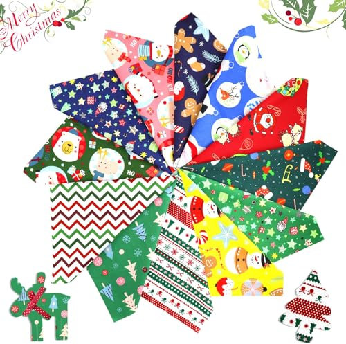 12 Stück 20x 25 cm Baumwollstoff Weihnachten Stoffpakete,Weihnachten Muster Baumwollstoff,Patchwork Stoffe Baumwolle,Patchwork Stoffpaket,Weihnachtsstoffe zum Quilten DIY Basteln Handwerken