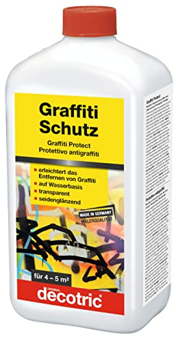 Decotric Protection anti-graffiti 1 l | facilite l'élimination des graffitis | à base d'eau | transparent | satiné