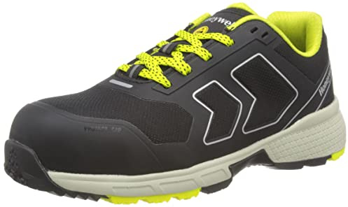 Honeywell Agile Runner S3 Industrial Safety Shoes for Men & Women, Low-Cut, Lighter Composite Fiberglass Toecap, 3D Mesh Lining, EVA Midsole, Rubber Outsole, Yellow, Size 9 UK, 6250122-43