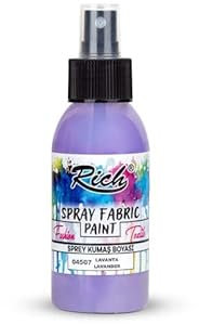 Rich Sprühstofffarbe 60 CC - Wasserbasiert, Lebendige Farben, Textilfarbe ohne Weichmacher, Praktische Lösungen für Designs, Lavendel