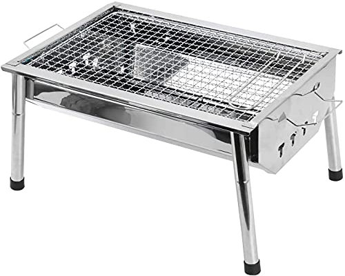 MYVVKIA Parrilla de Barbacoa al Aire Libre, Parrilla de Barbacoa doméstica, carbón Vegetal sin Humo, Barbacoa de Acero Inoxidable espesante