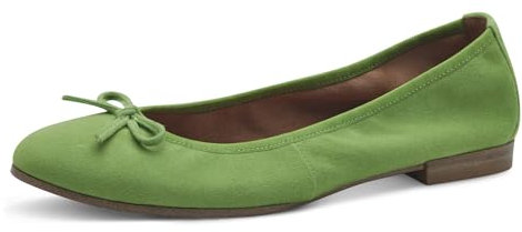 Tamaris Damen Klassische Ballerinas, Frauen Flats,Comfort Lining,TOUCHit-Fußbett,Slip-ons,klassisch elegant,Ballerinen,Apple,38 EU