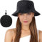 WANGENPING Regenhut Damen Wasserdicht, Faltbar Tragbar Sonnenhut, Schnell Dry Bucket Hat Herren, Wanderhut, Fischerhut, Outdoor Hut für Damen, Herren(Schwarz)