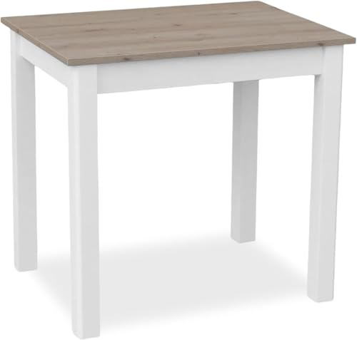 Metdrew Esstisch aus Holz | 100x60 | holztisch | für 4 Personen | klein Tisch | Skandinavischer Stil | aus Kiefernholz | küchentisch | Tischplatte: Artisan Eiche