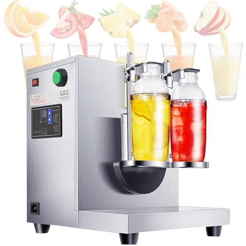 Máquina mezcladora de té con leche, coctelera eléctrica automática para té de burbujas, jugo, café y cócteles, doble capacidad de 1000 ml, mezcla de alta velocidad de 340 rpm