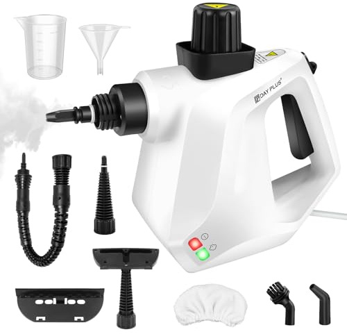 3800W High Pressure Steam Cleaner (Car Cleaner) - IPX4 Certified, with 2.5 m Power Cable, Steam Cannon and 9-Piece Accessory Set for Removing Stains on Multiple Surfaces (Sofa, Kitchen, Tiles, Windows