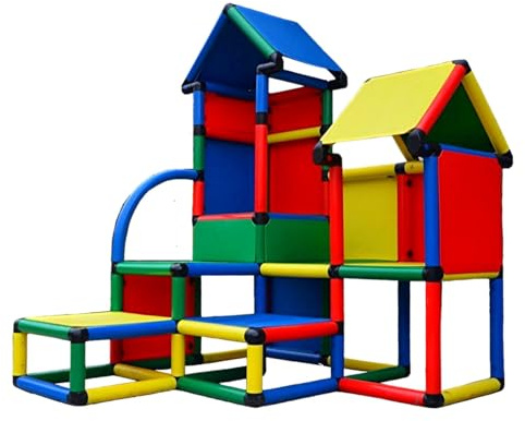 Move and stic David Kletterburg für Drinnen und Draußen mit kleinen Treppenstufen (bunt)