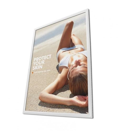 Klapprahmen weiß A1 25mm Wechselrahmen Plakatrahmen Alu Klapprahmen A1 weiss