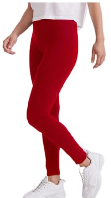 Girls Kids Leggings Plain Full Length Dance Costume Stretch Child Teens 2 3 4 5 6 7 8 9 10 11 12 13 Years Red Green Brown Pink